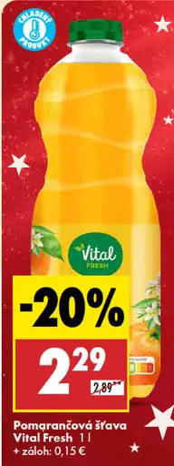 Pomarančová šťava Vital Fresh