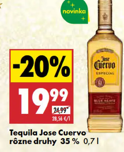 Jose Cuervo Tequila rôzne druhy