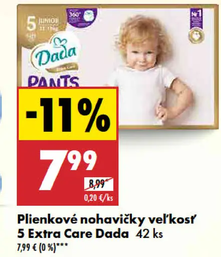 Dada Plienkové nohavičky veľkosť 4 Extra Care