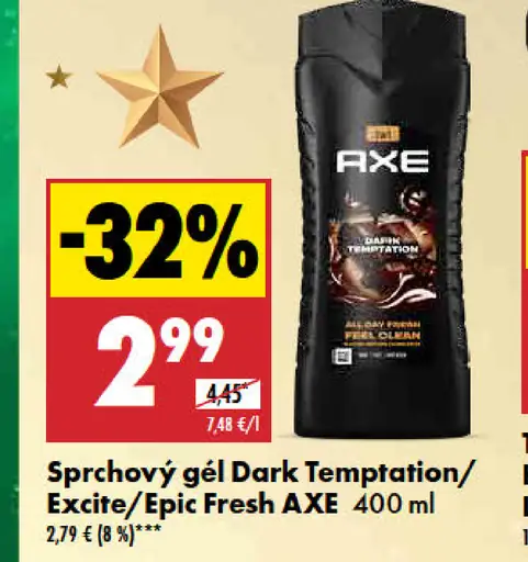 Axe sprchový gél Dark Temptation/Excite/Epic Fresh