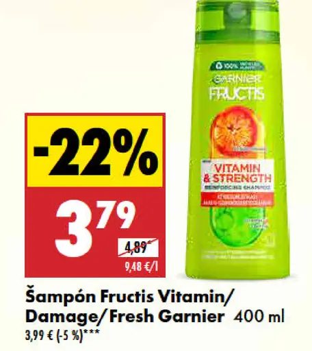 Garnier Fructis Šampón Vitamin/Damage/Fresh