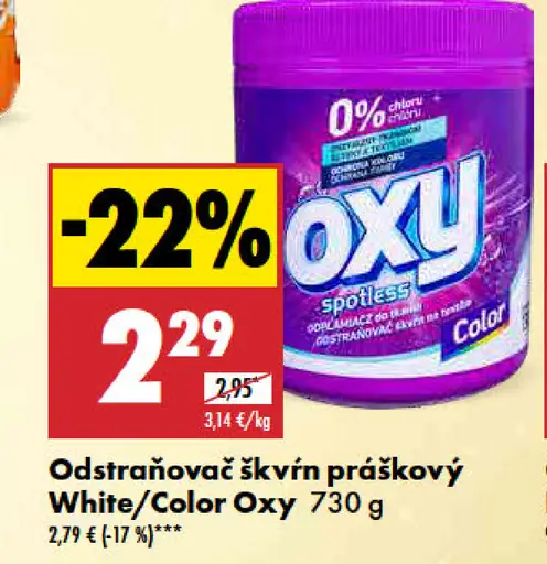 OXY Odstraňovač škvŕn práškový White/Color