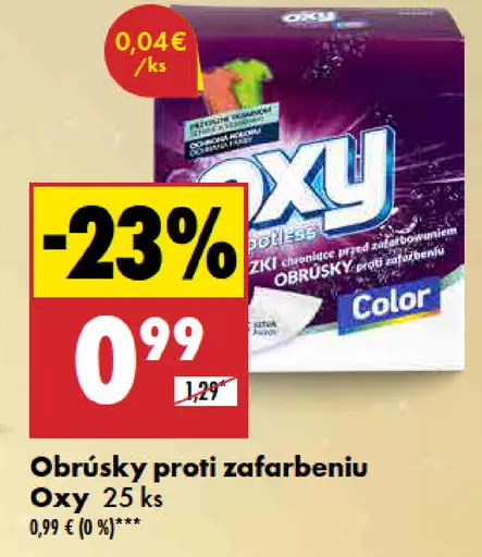 Obrúsky proti zafarbeniu OXY