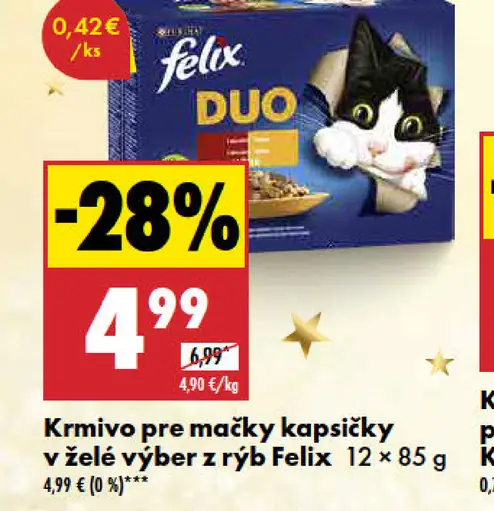 Felix Krmivo pre mačky v želé kapsička