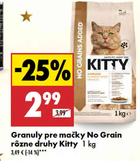 Kitty Granuly pre mačky No Grains mix