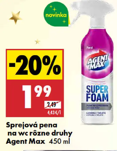 Agent Max Sprejová pena na WC