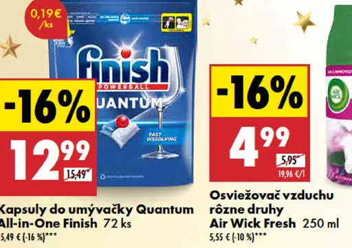 Finish Kapsuly do umývačky Quantum All-in-One