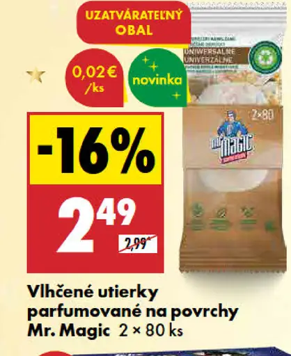 Mr. Magic vlhčené utierky parfumované