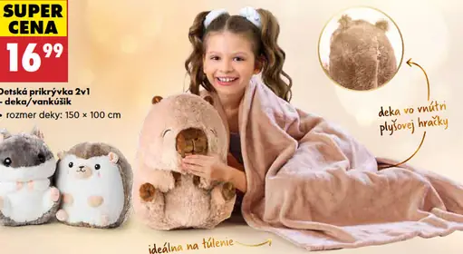 Detská prikrývka 2v1 - deka/vankúšik