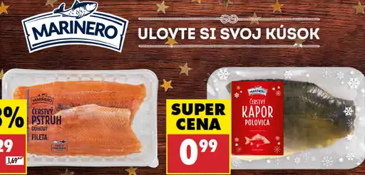 Čerstvý kapor polovica