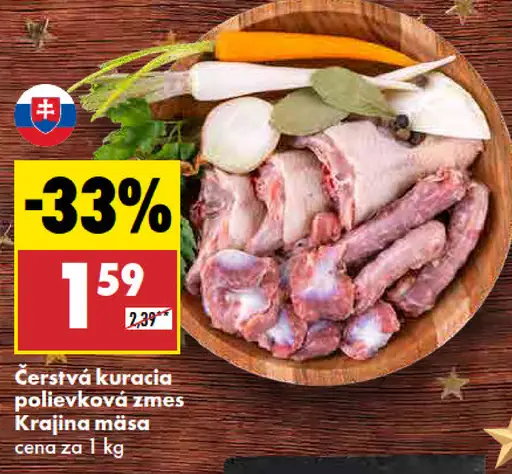 Krajina mäsa Čerstvá kuracia polievková zmes