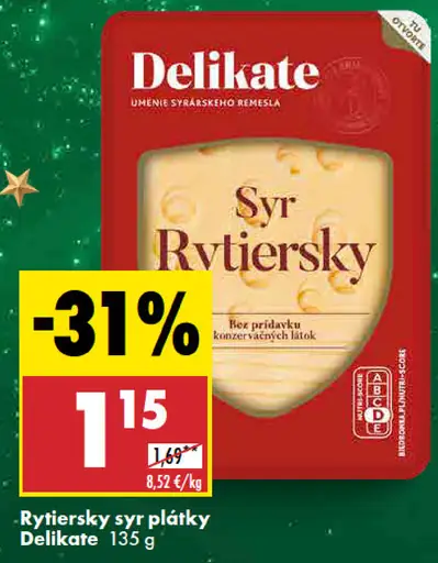 Delikate Rytier sky plátky