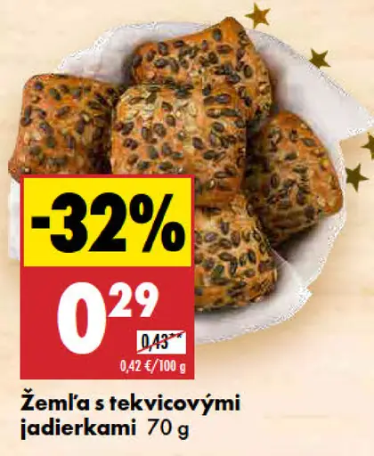 Žemľa s tekvicovými jadierkami