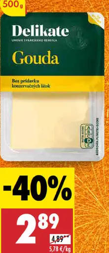 Delikate Gouda plátky