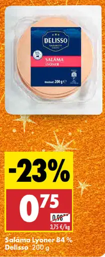 Saláma Lyoner 84% Delisso