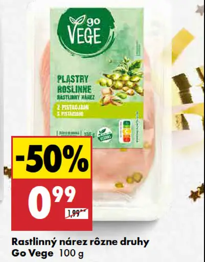 Go Vege Rastlinný nárez rôzne druhy