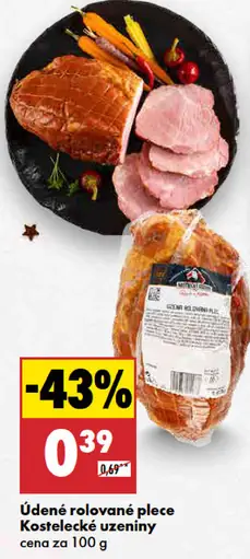 Kostelecké uzeniny Údené rolované plece