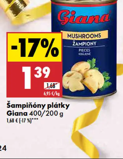 Giana Šampiňóny plátky