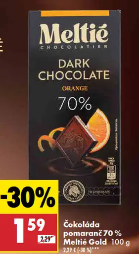 Meltie Gold čokoláda pomaranč 70%