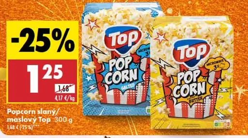 Top popcorn slaný maslový