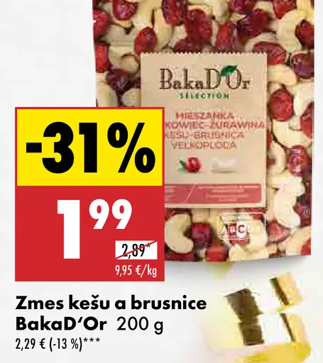 BakaD'Or Zmes kešu a brusnice