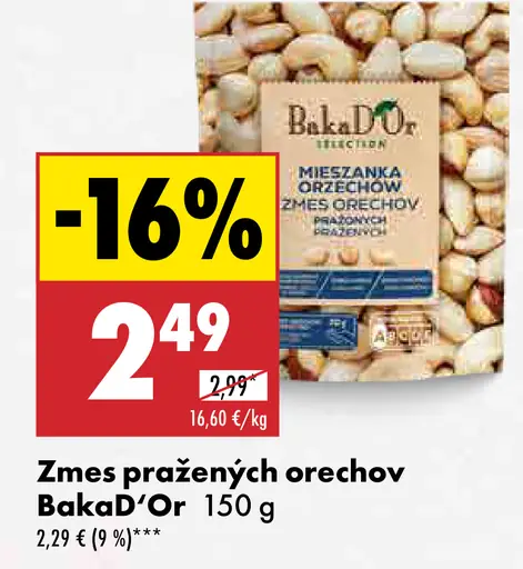 BakaD'Or Zmes pražených orechov