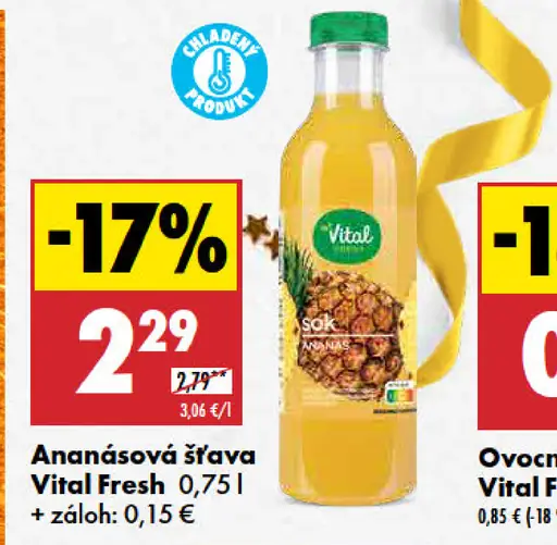 Ananásová šťava Vital Fresh