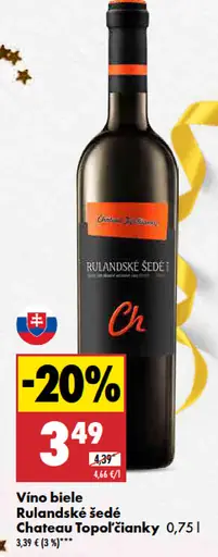 Rulandské šedé Chateau Topoľčianky