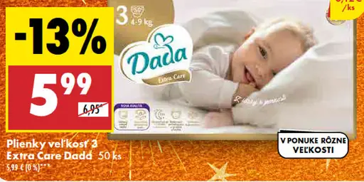 Dada plienky veľkosť 3 Extra Care
