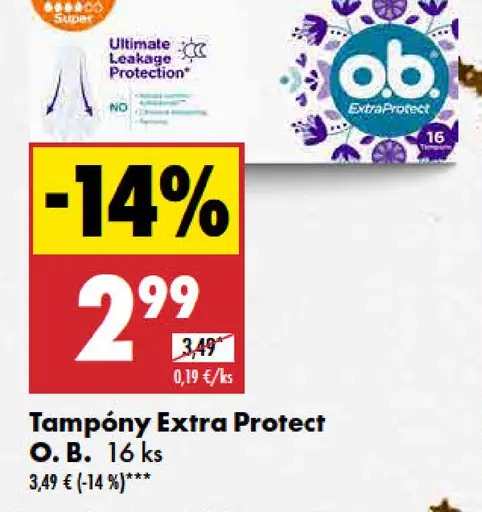 O.B. Tampóny Extra Protect