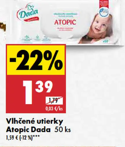 Dada Vlhčené utierky Atopic