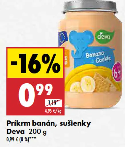 Deva Príkrm banán, sušienky