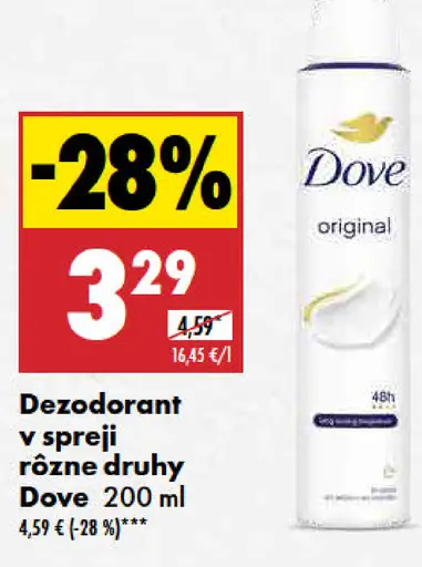 Dezodorant v spreji Dove