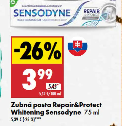 Zubná pasta Repair&Protect Whitening Sensodyne