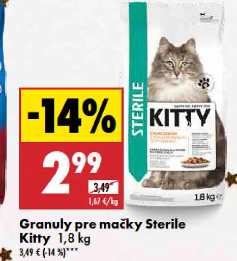 Kitty Granuly pre mačky Sterile