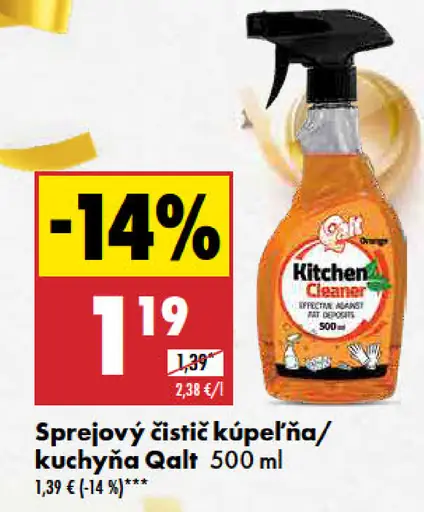 Qalt Sprejový čistič kúpeľňa/kuchyňa