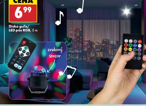 Lethe Disko guľa/LED pás RGB