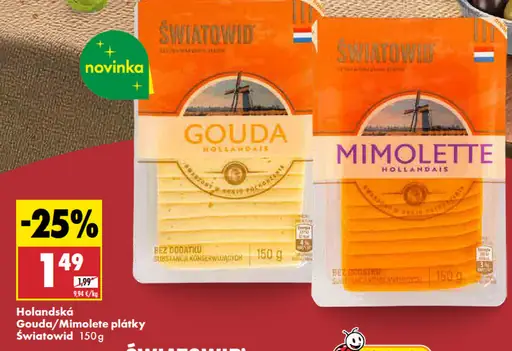 Światowid Holandská Gouda plátky