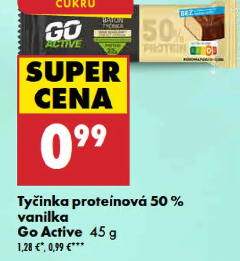 Go Active Tyčinka proteínová 50% vanilka