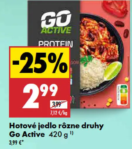 Go Active hotové jedlo rôzne druhy