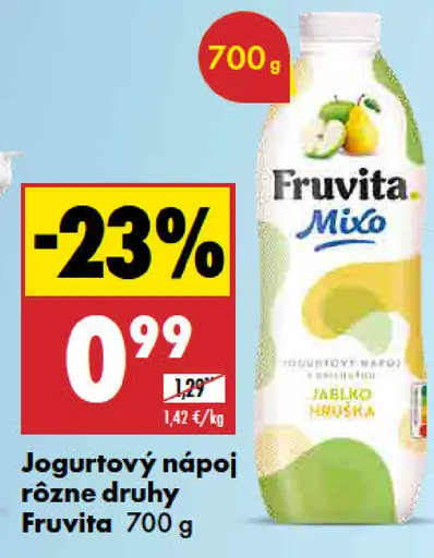 Fruvita Mio jogurtový nápoj jablko hruška