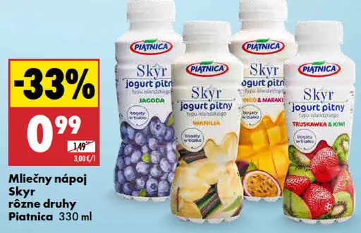 Piatnica Skyr jogurt pitný čučoriedka