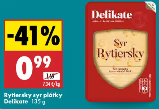 Delikate Rytier sky plátky