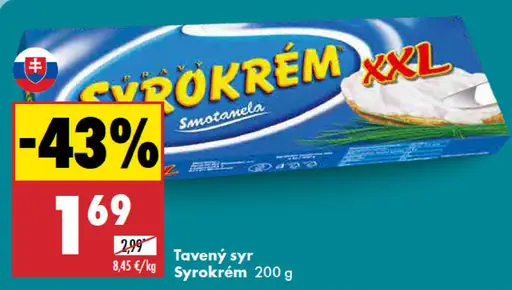 Syrokrém tavený syr XXL