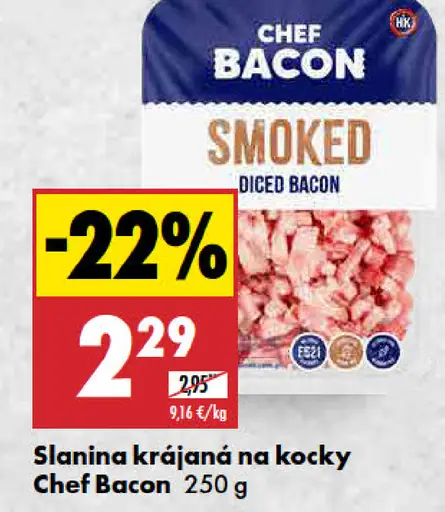 Chef Bacon Slanina krájaná na kocky