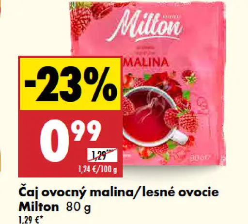 Milton ovocný čaj malina/lesné ovocie
