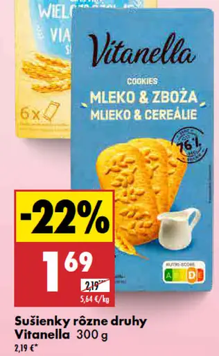 Vitanella sušienky rôzne druhy