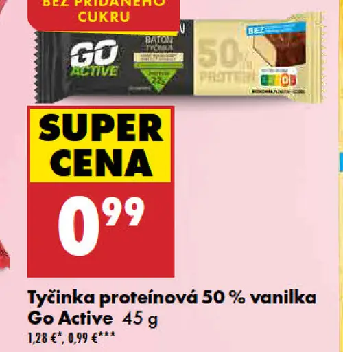 Go Active Tyčinka proteínová 50% vanilka