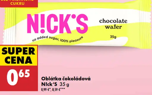 Nick's čokoládová oblátka chocolate wafer