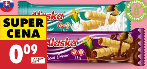 Alaska Trubičky mliečne/kakaové